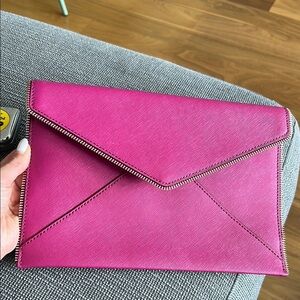 Pink Envelope Clutch
